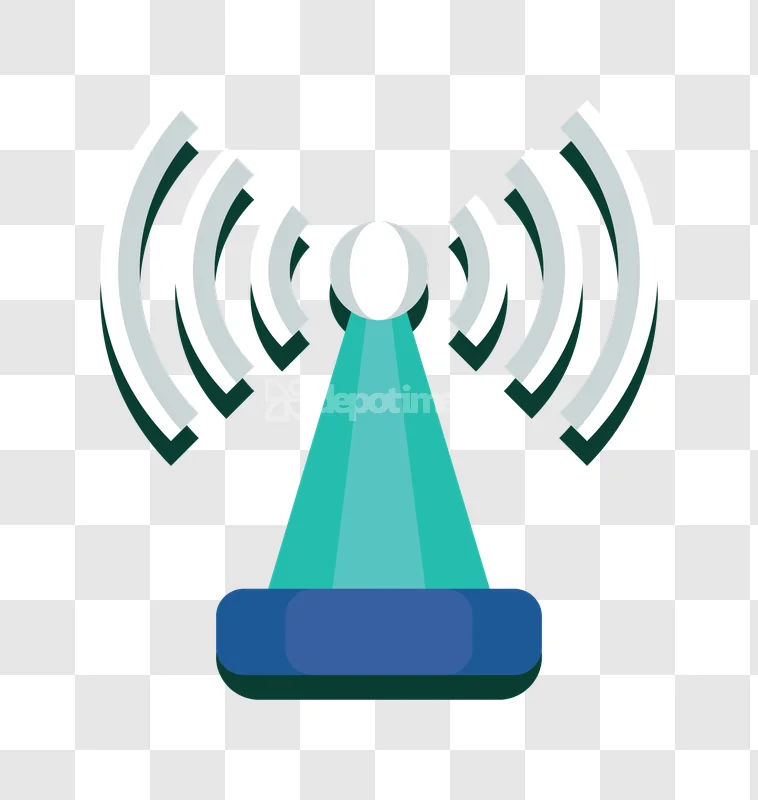Wireless Signal Tower Broadcast Technology Icon