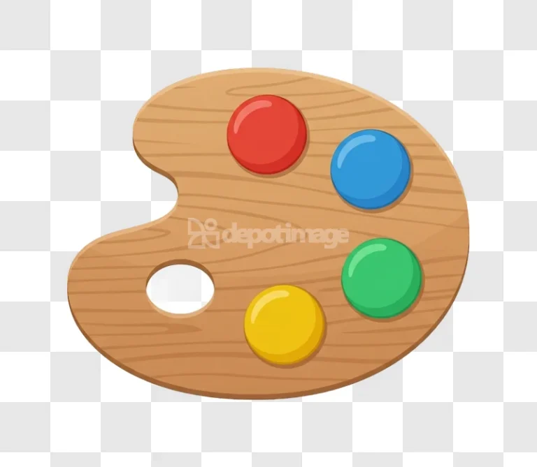 Wood Art Paint Palette Colorful Paints