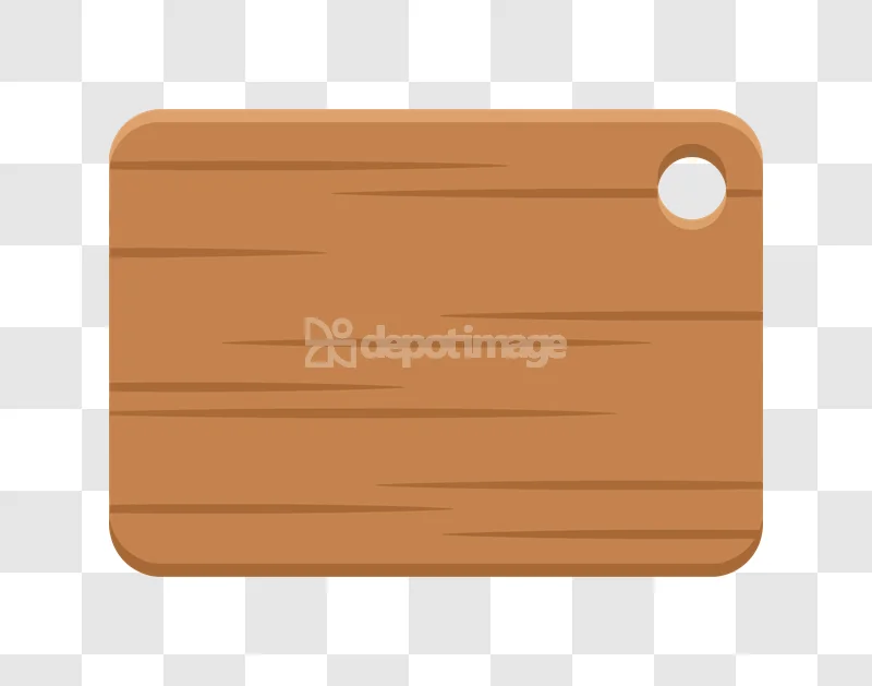 Wood Cutting Board Kitchen Utensil Flat Design brown wooden flat style