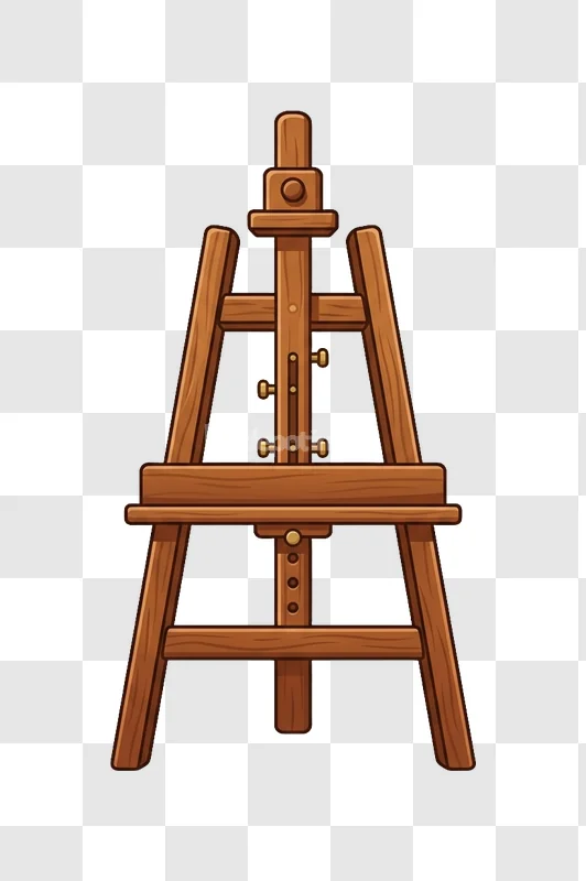 Wooden Artist Painting Easel Brown Color
