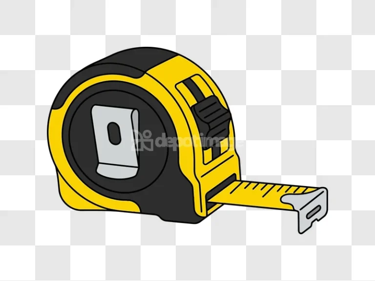 Yellow and Black Tape Measure Tool