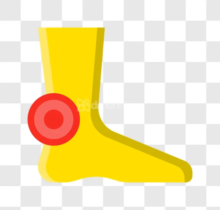 Yellow Foot Pain Red Circle Injury Swollen