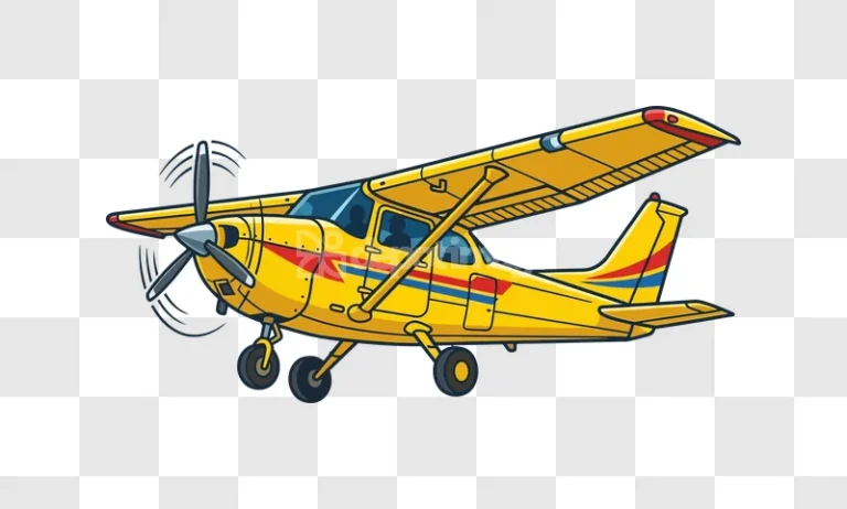 Yellow Small Plane Flying