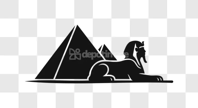 Ancient Egyptian Sphinx Pyramids Icon