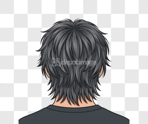 Anime Man Back Head Hair Male