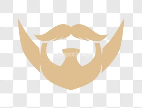 Beard Mustache Style Simple Brown Icon