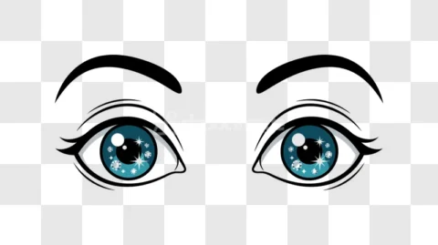 Beautiful Female Eyes Blue Diamonds Glitter