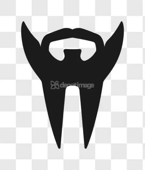 Black Beard Mustache Goatee Icon Design