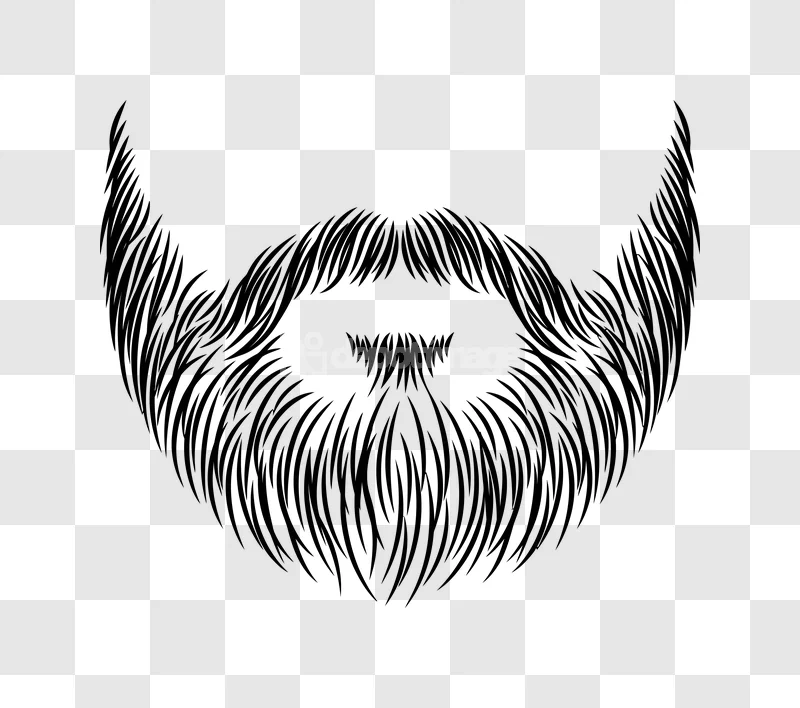 Black Beard Mustache Hair Mens Fashion, black, silhouette, isolated