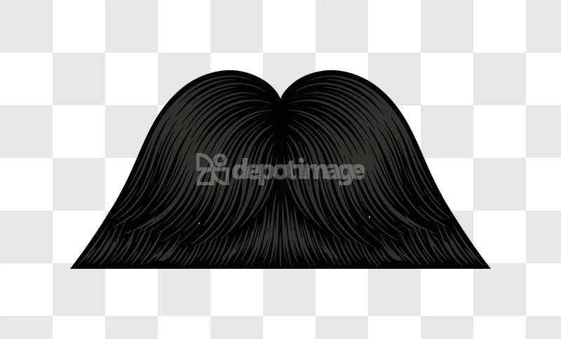 Black Flowing Long Hair Wig Stylized: dark, wavy, detailed hair graphic