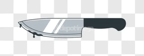 Bloody Kitchen Knife Halloween Weapon Illustration