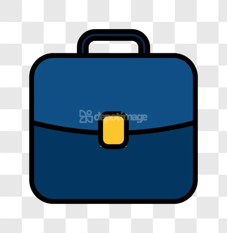 Blue Briefcase Business Bag Financial Icon