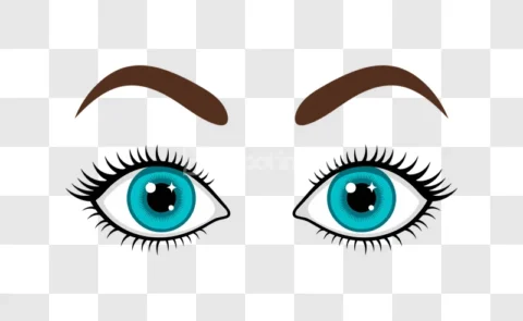 Blue Eyes Eyebrows Looking Sideways