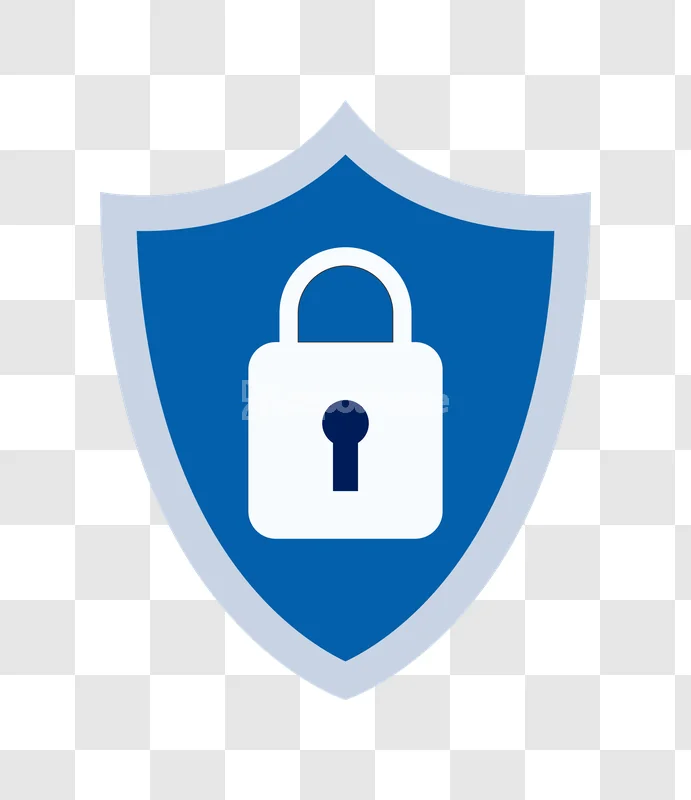 Blue Shield White Padlock Security Finance