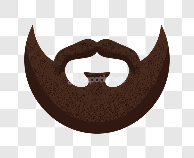 Brown Hipster Beard Mustache Goatee Men: dark brown, textured, stylized facial hair