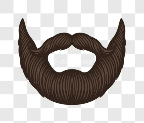 Brown Hipster Beard Mustache Style