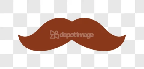Brown Mustache Handlebar Vintage Funny