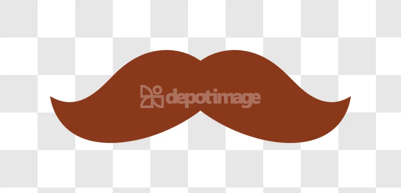 Brown Mustache Handlebar Vintage Funny: dark brown, classic, clean-cut, transparent PNG