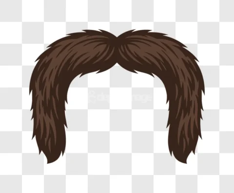 Brown Wavy Hair Wig Clipart