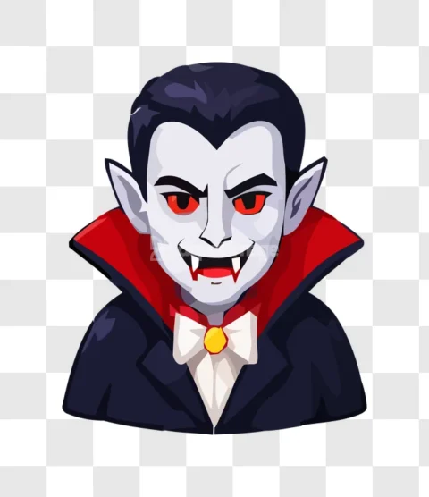 Cartoon Vampire Bust Red Eyes