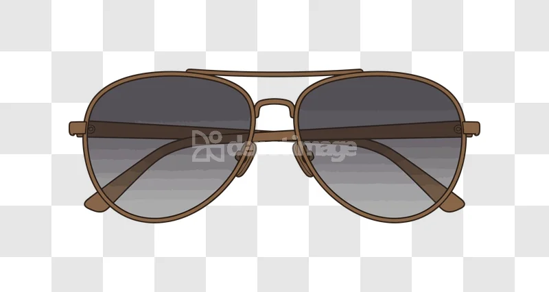 Classic Aviator Sunglasses Brown Frame: brown frame, gray gradient lenses, transparent background