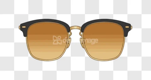 Classic Sunglasses Clubmaster Style Gold Frame