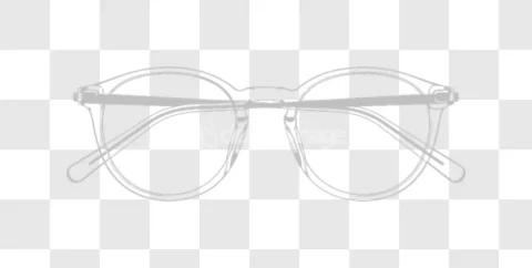 Clear Retro Glasses Outline Icon Graphic