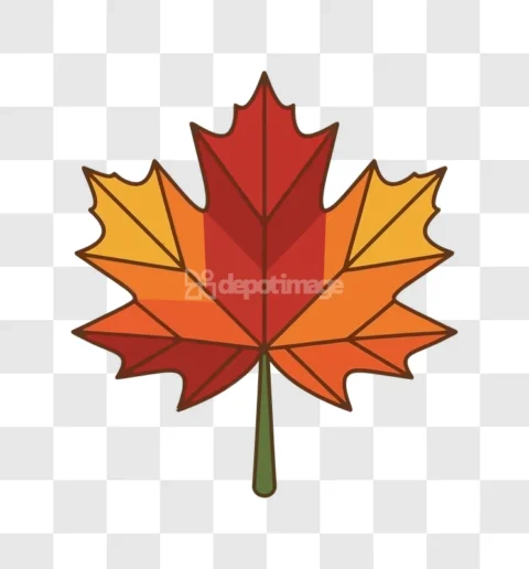 Colorful Maple Leaf Vector Fall Art