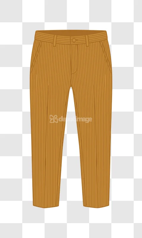 Corduroy Trousers Brown Vector Illustration