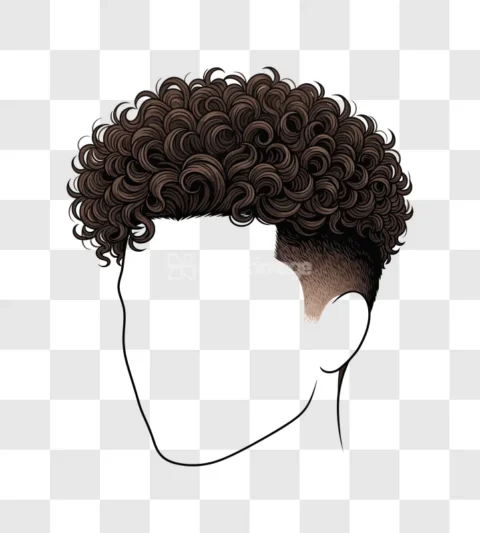 Curly Brown Hair Mens Fashion Style