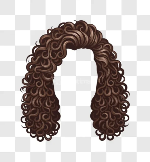 Curly Brown Hair Wig Style
