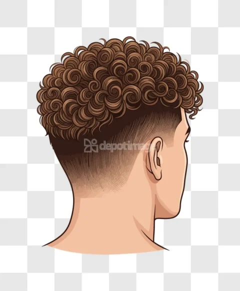 Curly Hair Male Fade Haircut Profile