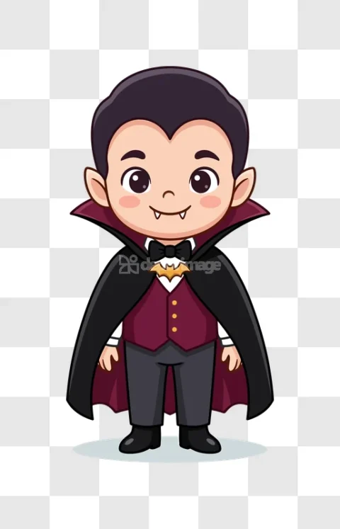 Cute Chibi Vampire Boy Halloween