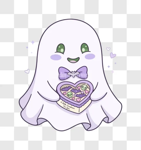 Cute Ghost Halloween Candy Box Spooky