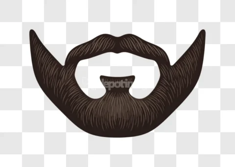 Dark Brown Beard Mustache Goatee Icon