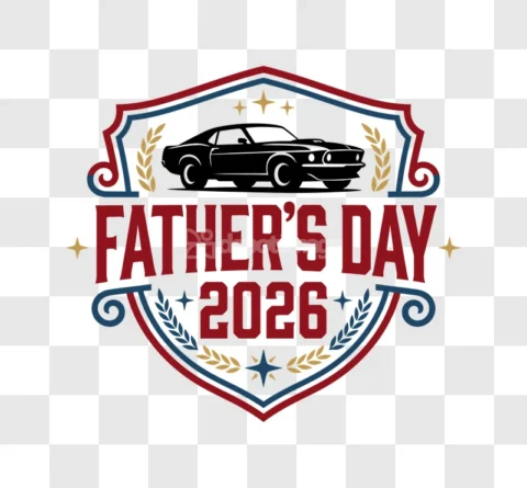 Fathers Day 2026 Classic Car Emblem