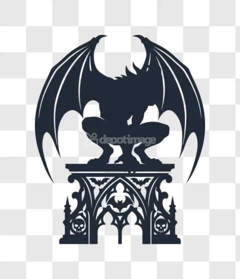 Gargoyle Gothic Halloween Scary Creature Skulls