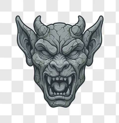 Gargoyle Stone Head Gothic Halloween Creature Demon