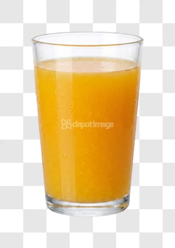 Glass of Cold Orange Juice Drink