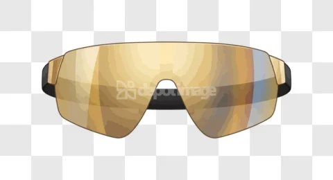 Gold Reflective Shield Sunglasses Sports