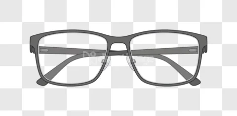 Grey Retro Style Reading Glasses Vector