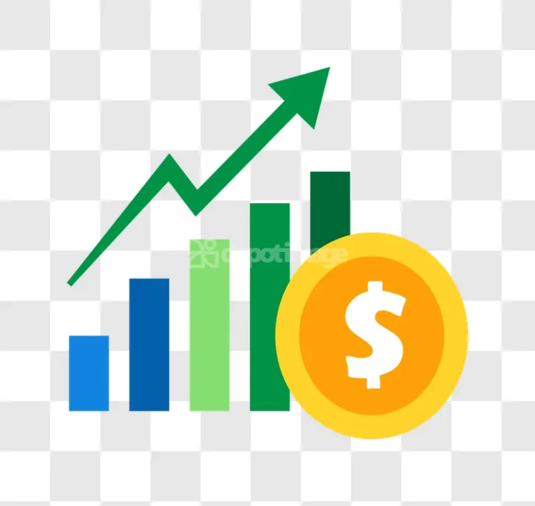 Growing Bar Chart Dollar Coin Finance