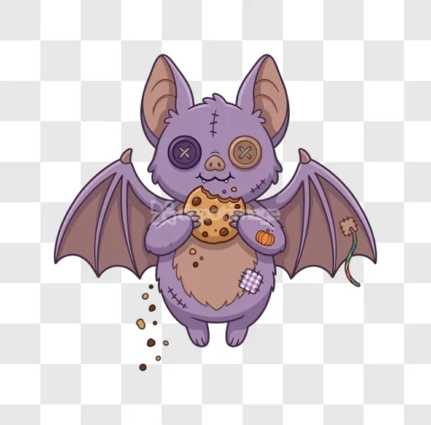 Halloween Bat Voodoo Cookie Cute Stitches