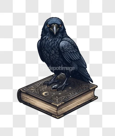 Halloween Raven Bird Magic Spell Book