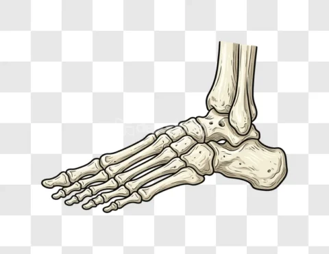 Halloween Skeleton Foot Bones Anatomy