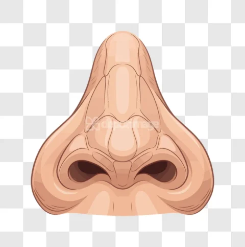Human Nose Facial Feature Anatomy Illustration