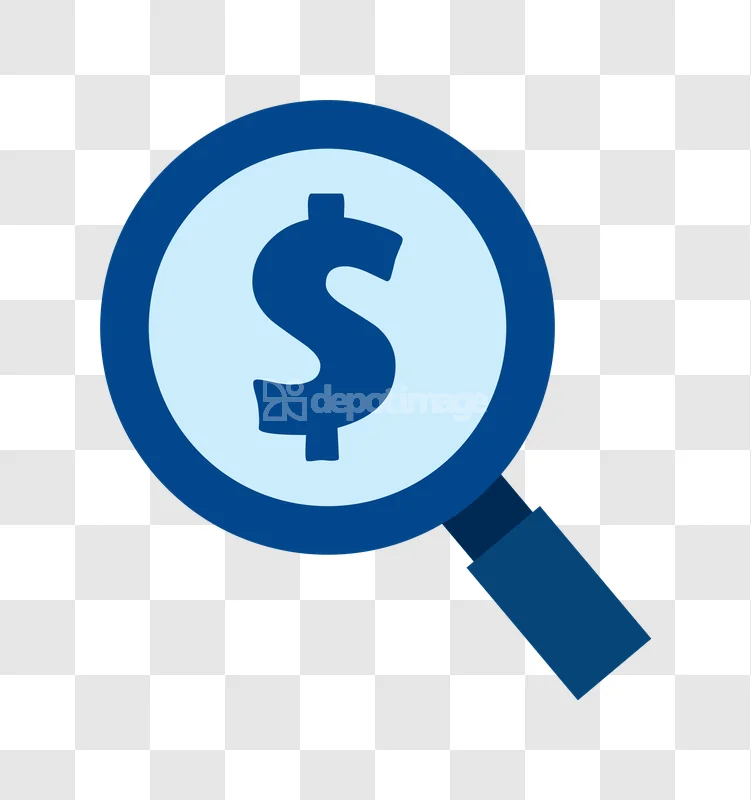 Magnifying Glass Dollar Sign Icon Finance