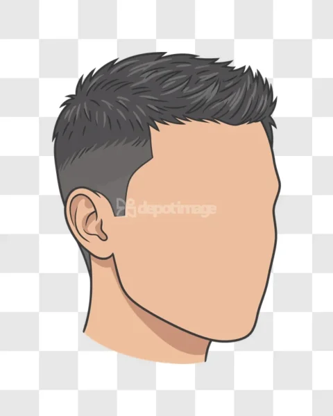 Male Head Profile Short Haircut
