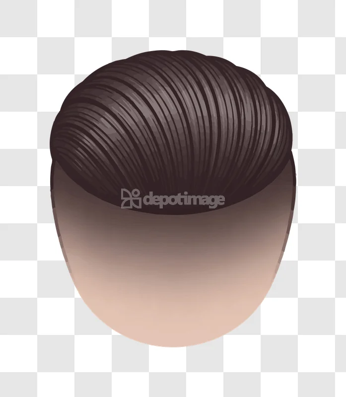 Mens Dark Hair Wig Male Fashion, dark brown sleek hairstyle, transparent background