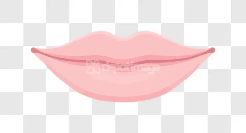 Pink Human Lips Mouth Vector Graphic